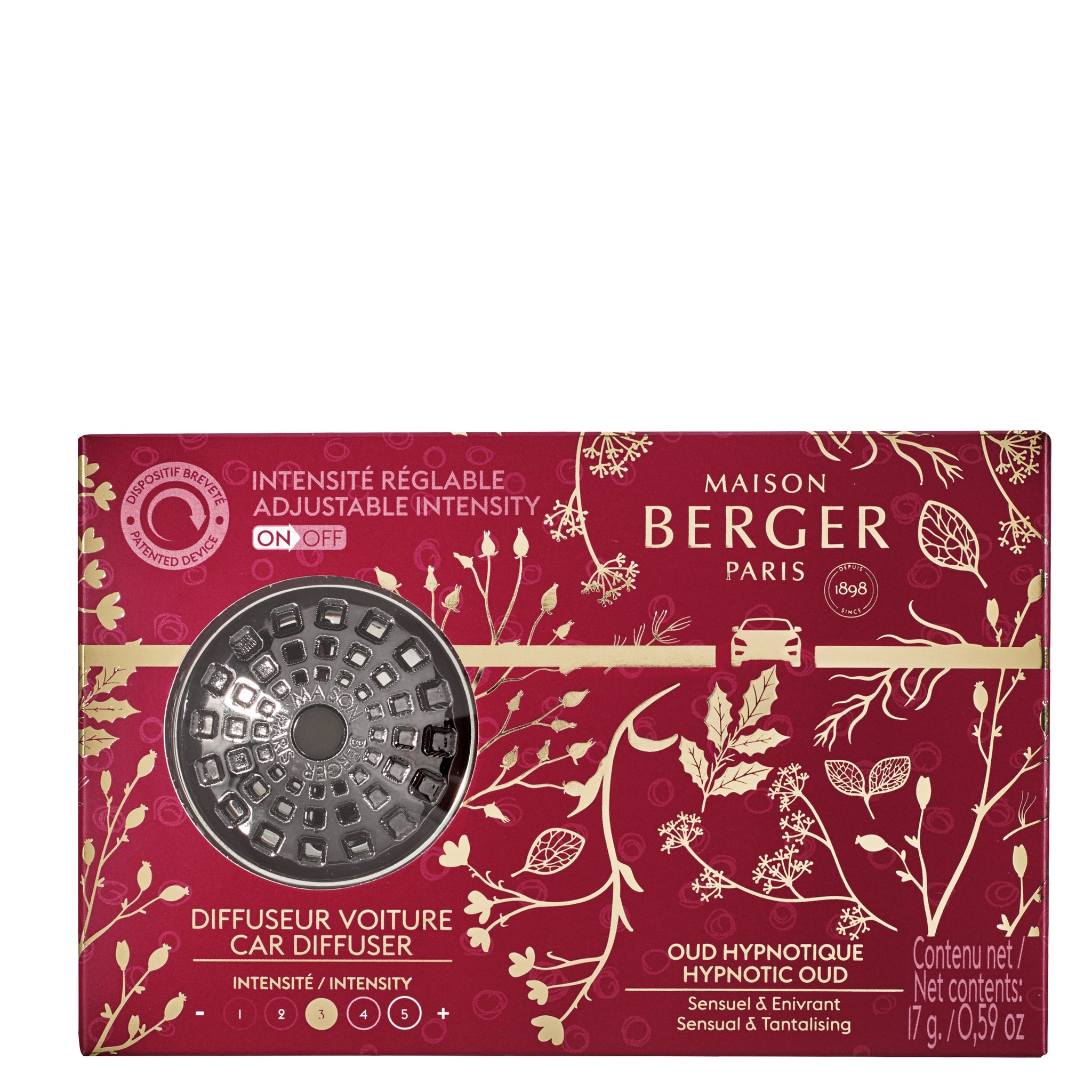 Maison Berger Celebration Hypnotic Oud Car Diffuser Kit