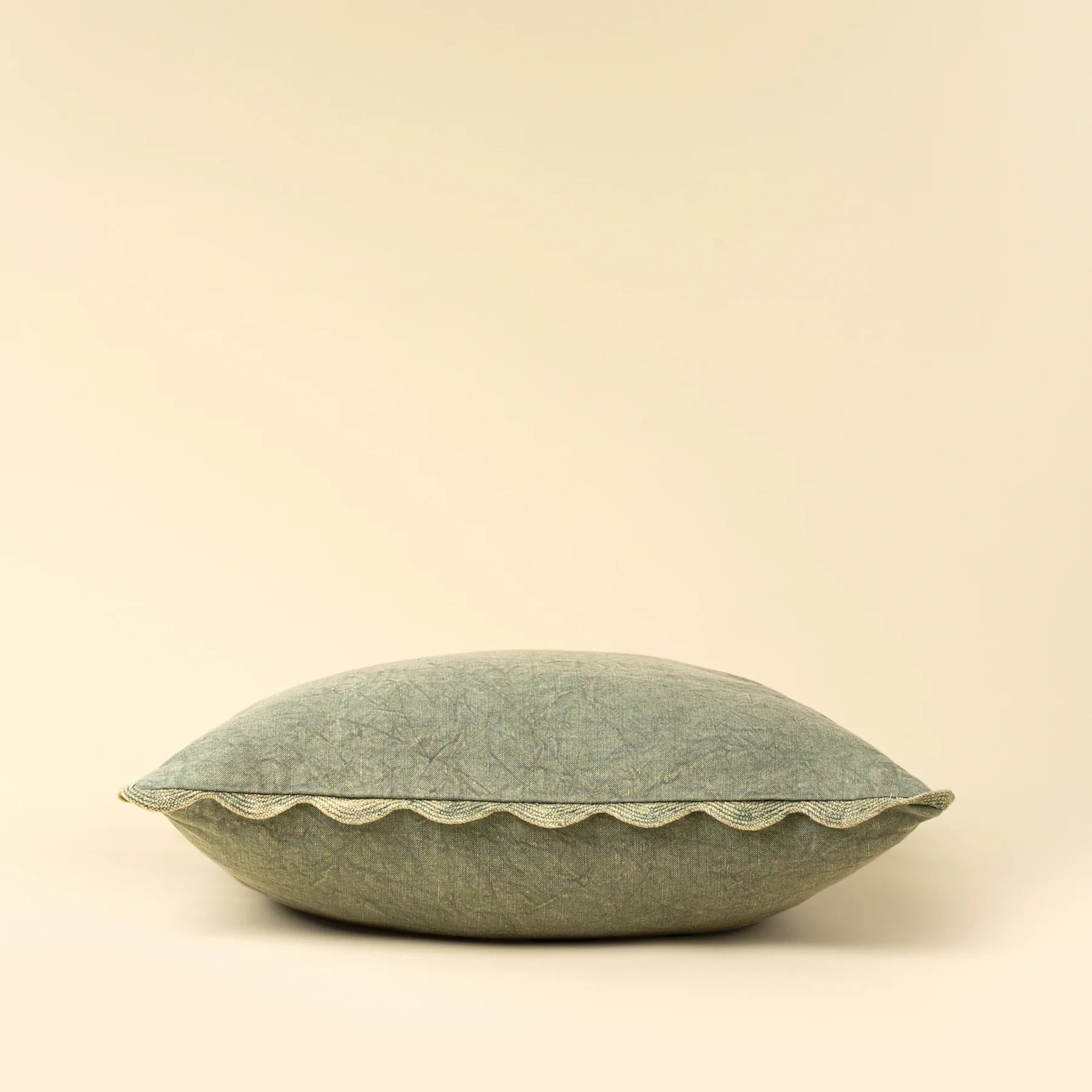 Scalloped Edge Pillow 20x20 - Sage Green