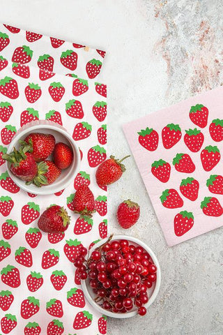 Strawberries Dishcloth & Kitchen Towel Set