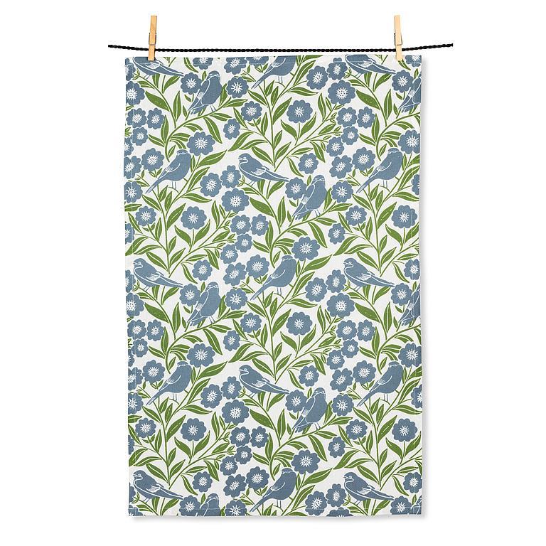 Birds & Leaves Dishcloth & Kitchen Towel Set