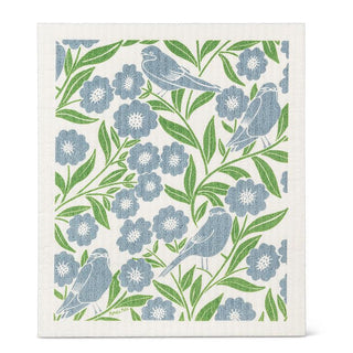 Birds & Leaves Dishcloth & Kitchen Towel Set
