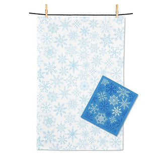 Snowflakes Dishcloth & Kitchen Towel Set