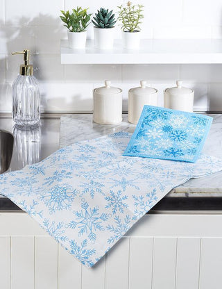 Snowflakes Dishcloth & Kitchen Towel Set