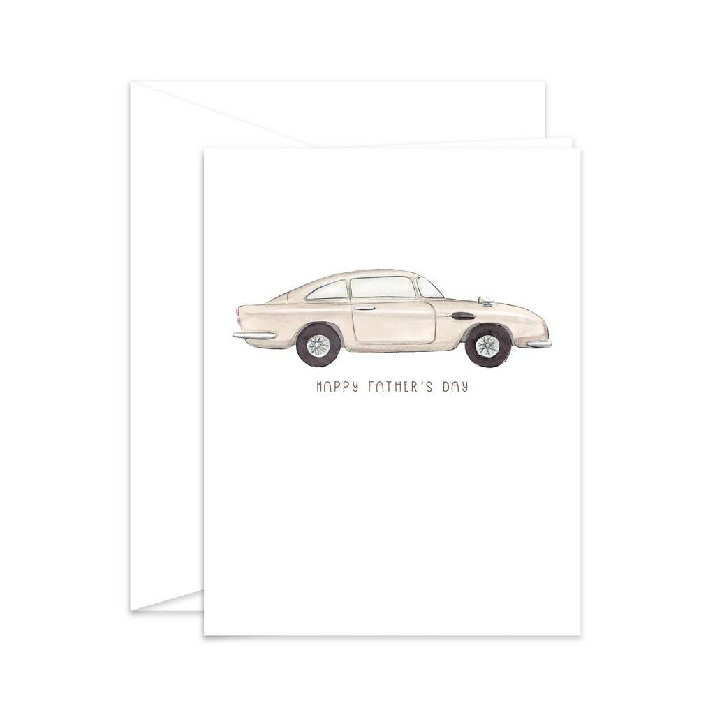 Vintage Aston Car - Father's Day Greeting Card