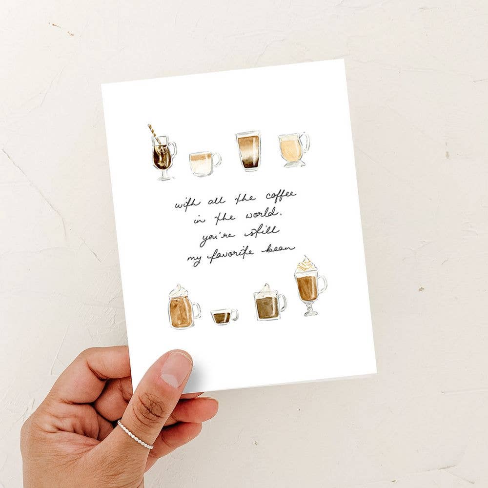 You're my Favorite Coffee Bean Card Blank