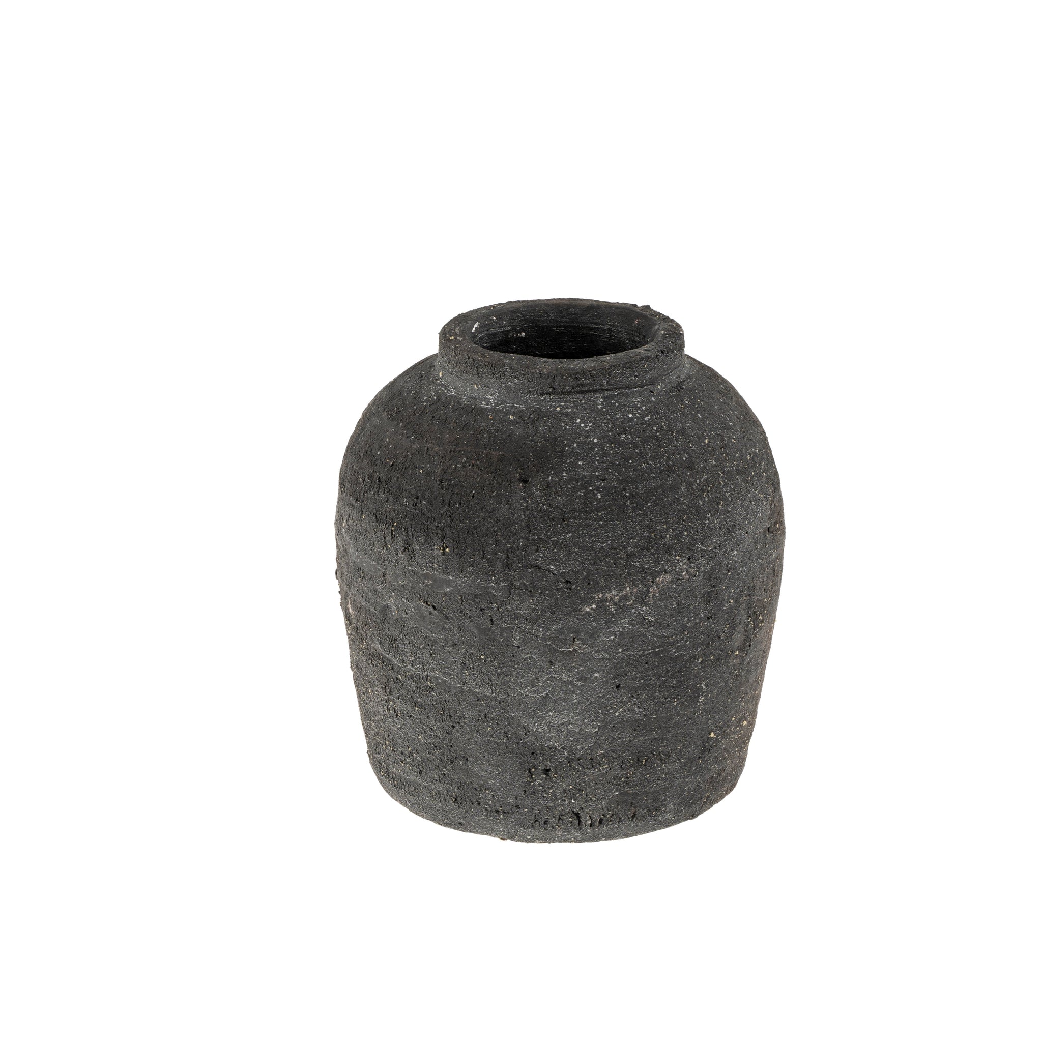 Volos Terracotta Vase Black - Small