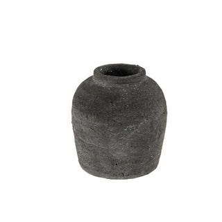 Volos Terracotta Vase Black - Small