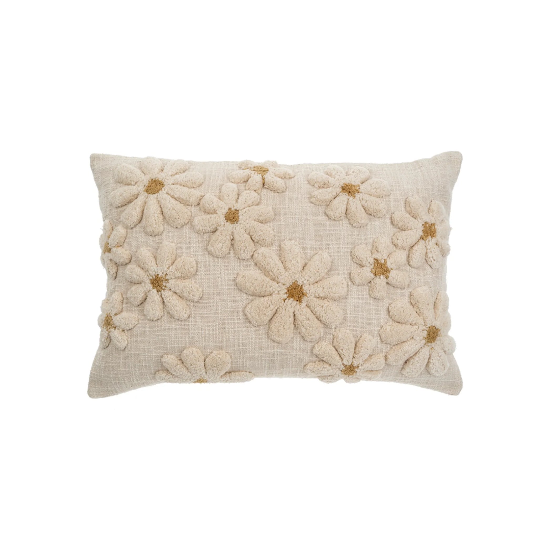 Tufted Daisy Pillow 16x24