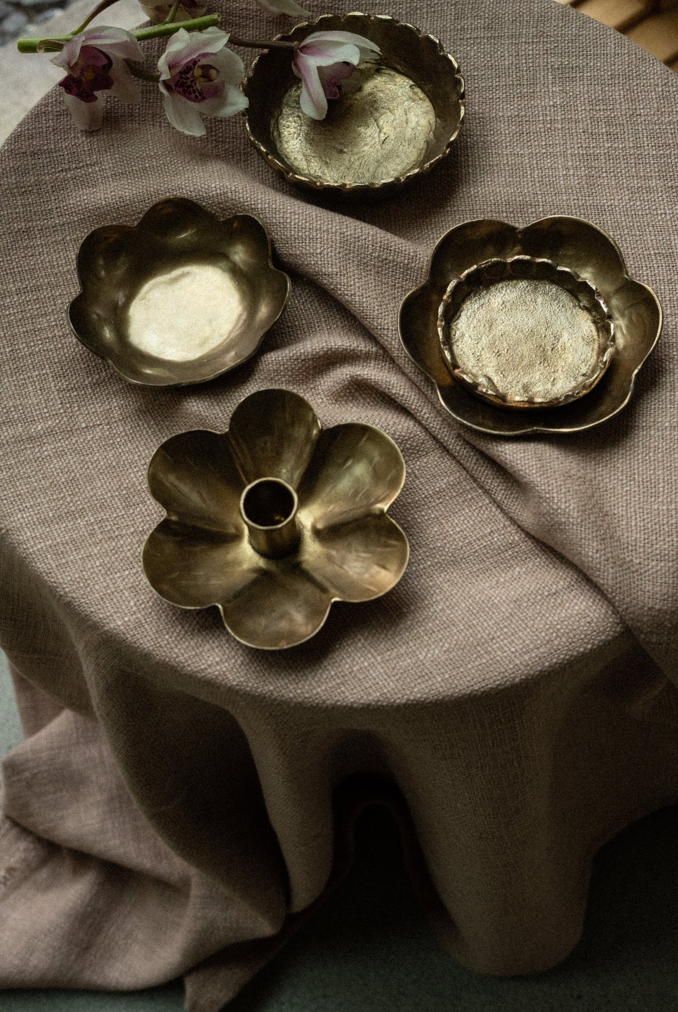 Forged Flower Candle Holder