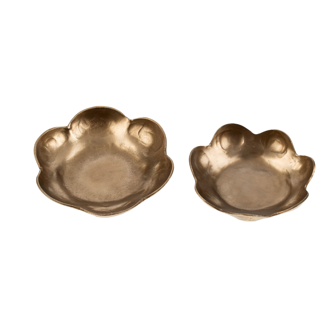 Forged Flower Catchalls Antique - Set of 2