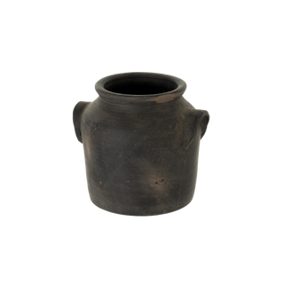 Milos Burnt Terracotta Urn - Small