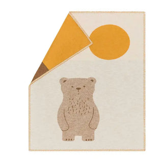 David Fussenegger Lili Moon Bear Baby Blanket Off White 90x70 cm