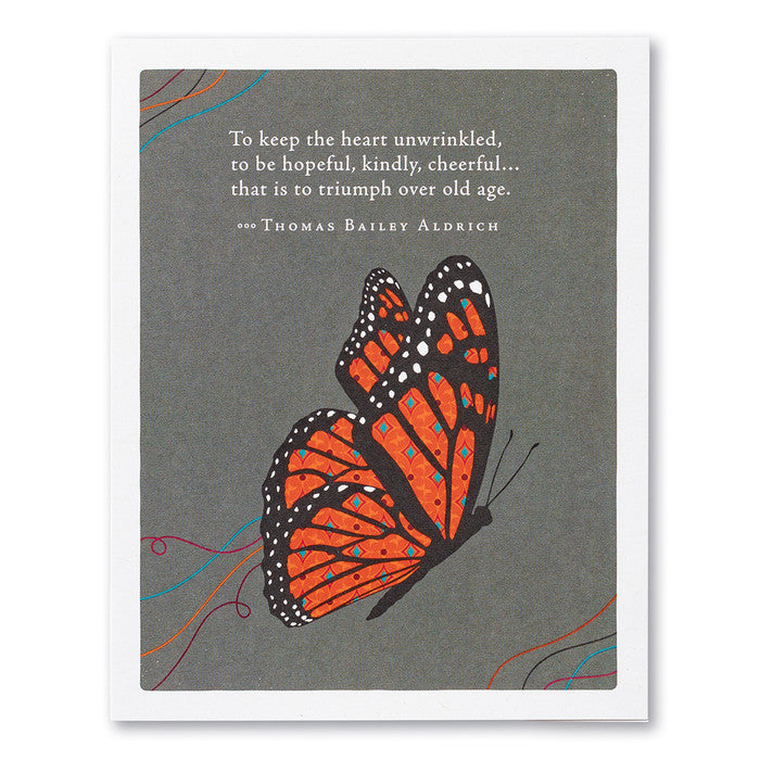 Compendium To Keep The Heart Unwrinkled, To Be Hopeful, Kindly, Cheerful... Birthday Card