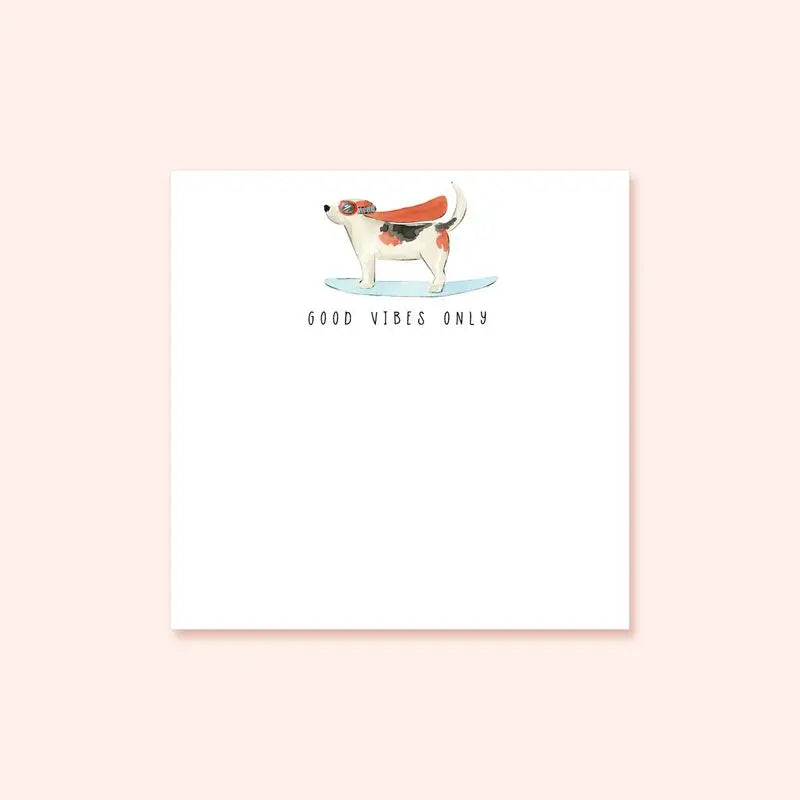 Good Vibes Only Beagle Sticky Notes