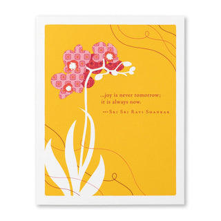 Compendium Joy Is Never Tomorrow Birthday Card