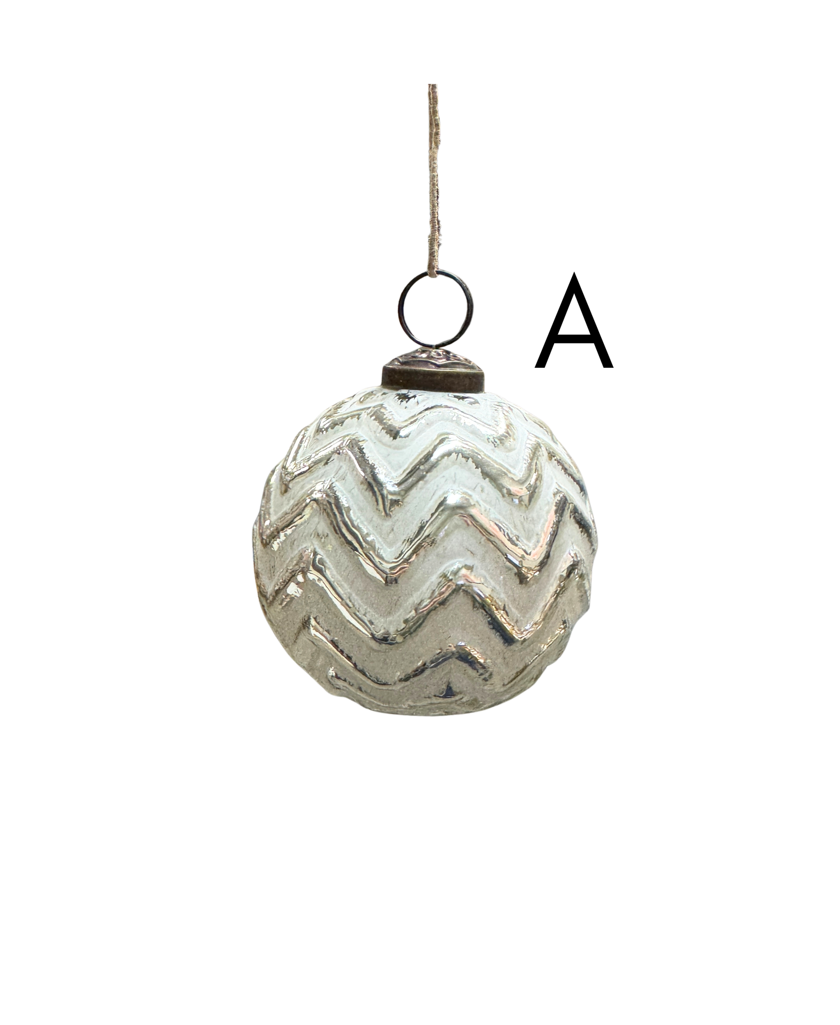 Modern White Washed Ornaments - 3
