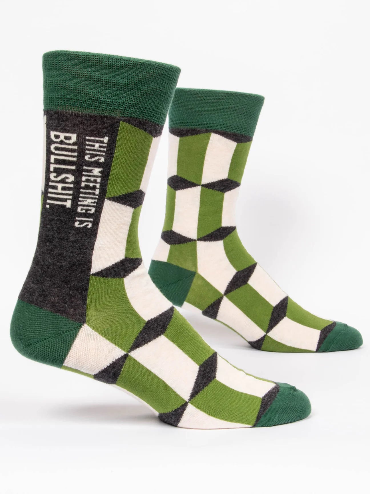 Blue Q Men's This Meeting Is Bullshit Crew Socks