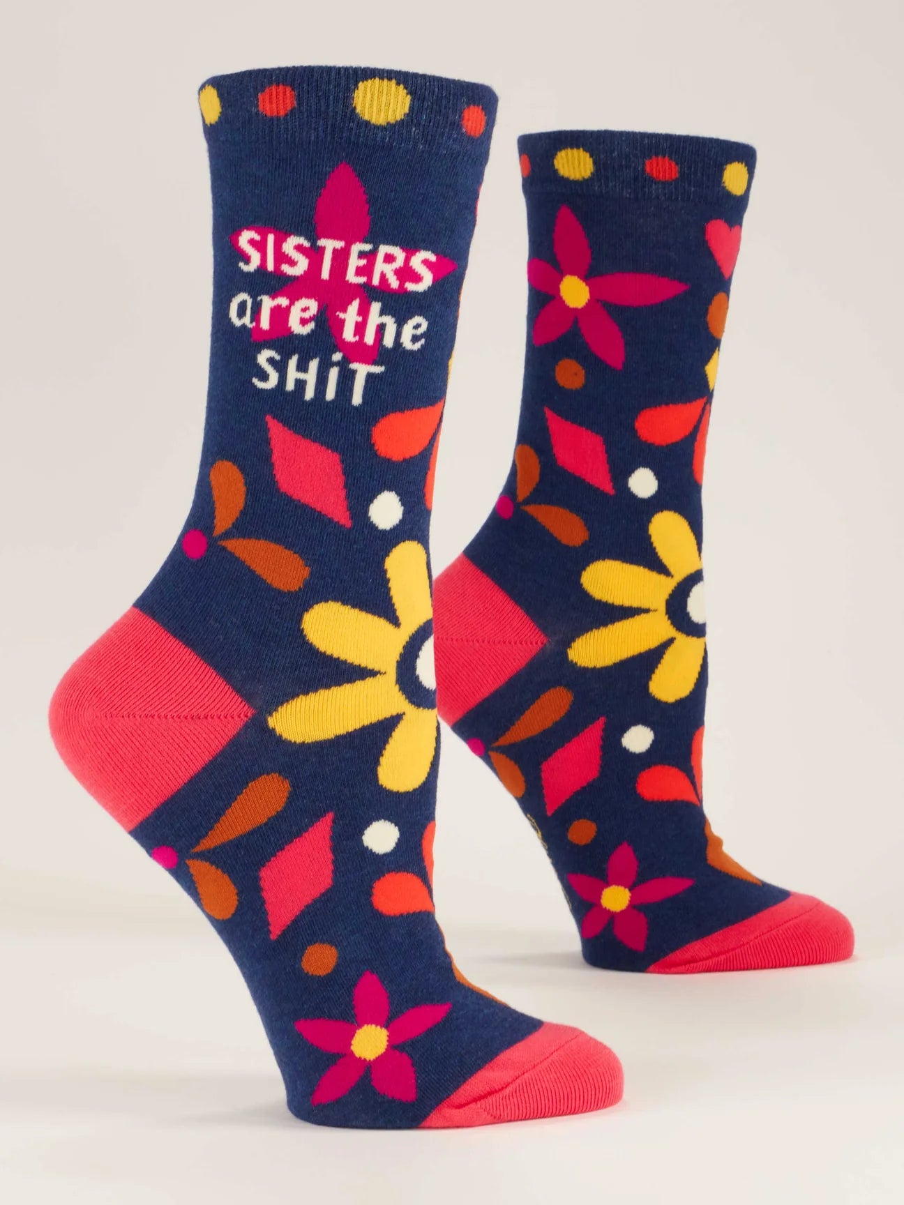 Blue Q Women's Sisters Are The Shit Crew Socks