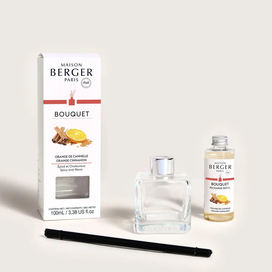 Cube Reed Diffuser - Orange Cinnamon - Maison Berger