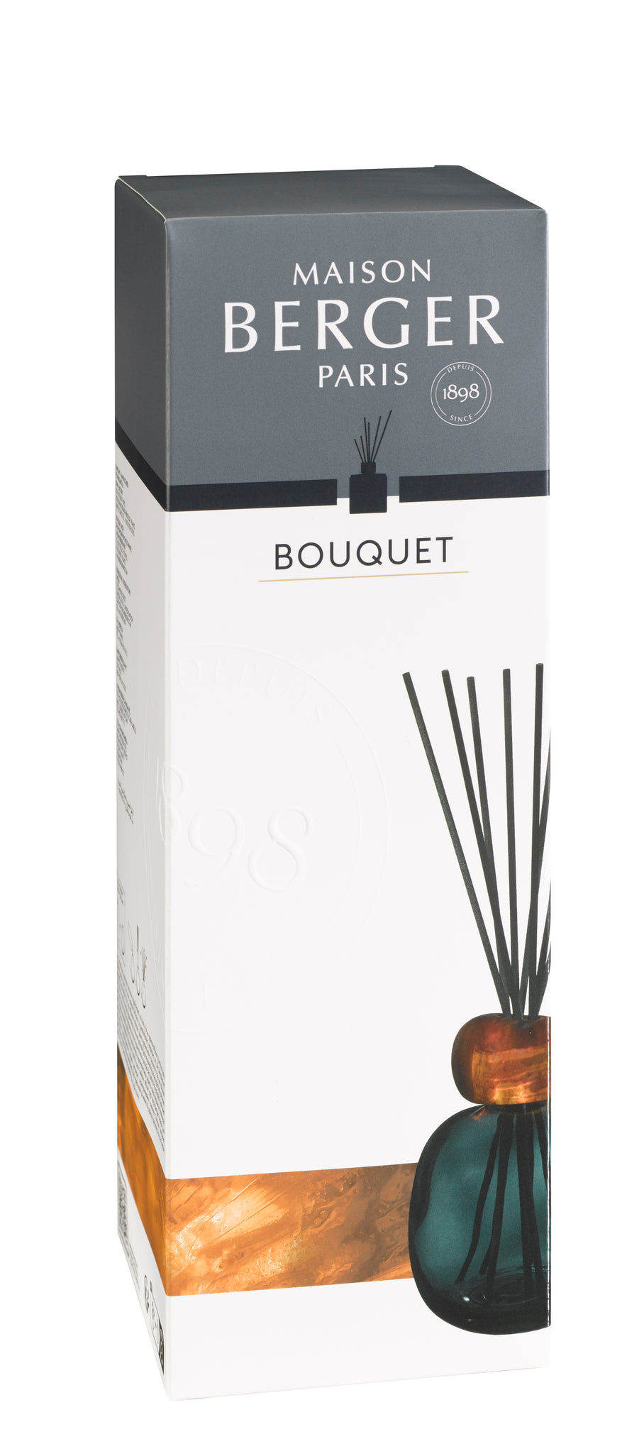 Maison Berger Mineral Black & Amber Reed Diffuser with Blue Seduction
