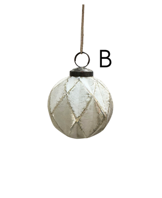 Modern White Washed Ornaments - 3