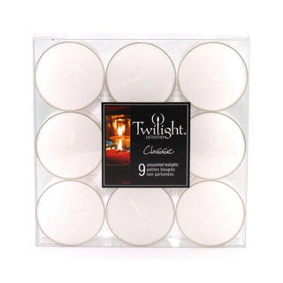Twilight Wax Unscented Tealight Candles - 9 Pack - White