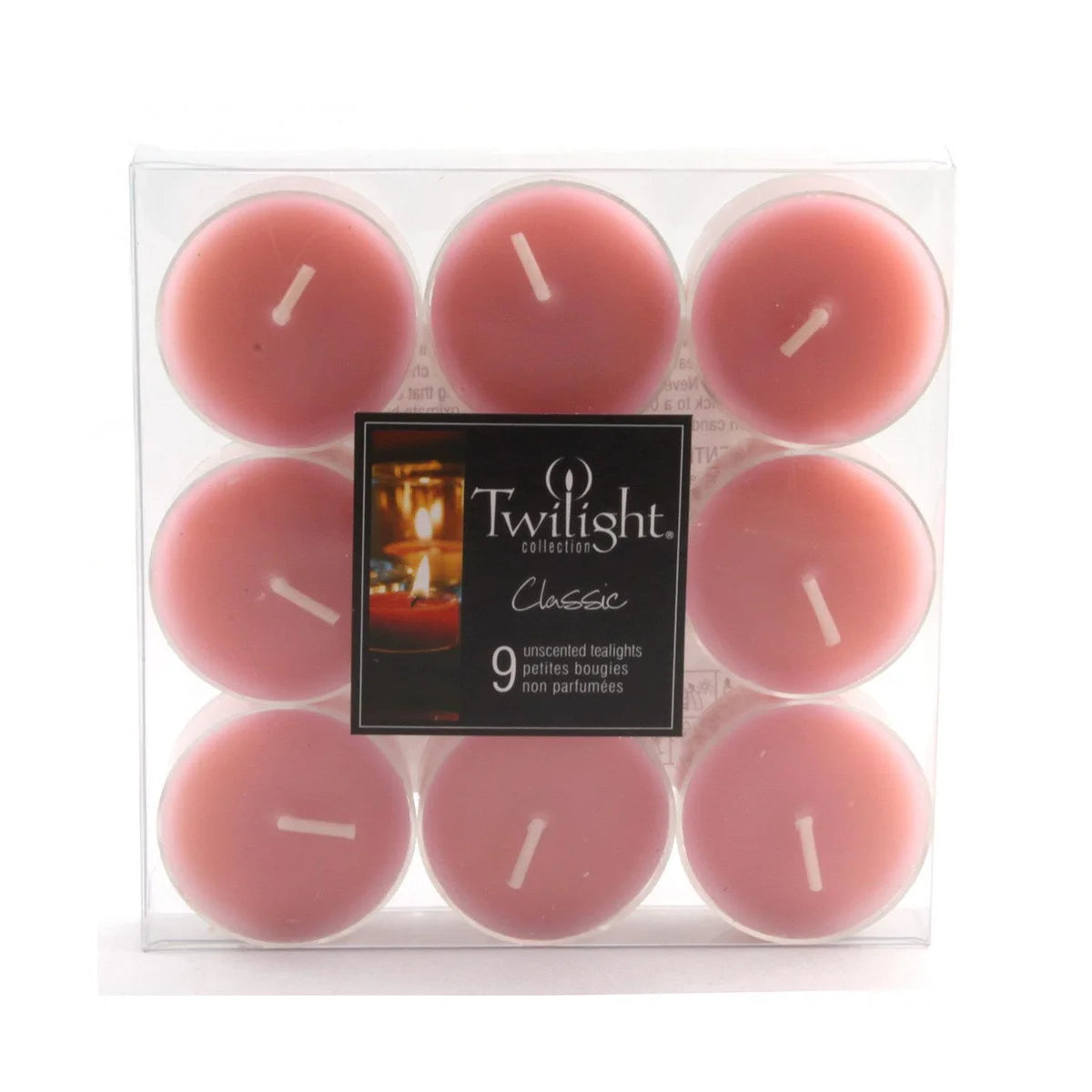 Twilight Wax Unscented Tealight Candles - 9 Pack - Baby Rosa