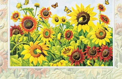 Pumpernickle Sunflowers & Goldfinches Birthday Card