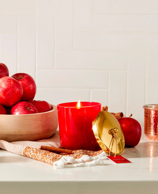 Thymes Simmered Cider Harvest Red Poured Candle