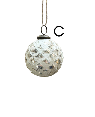 Modern White Washed Ornaments - 3