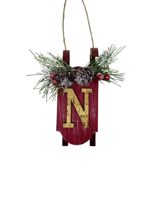 Monogram Sled Ornament