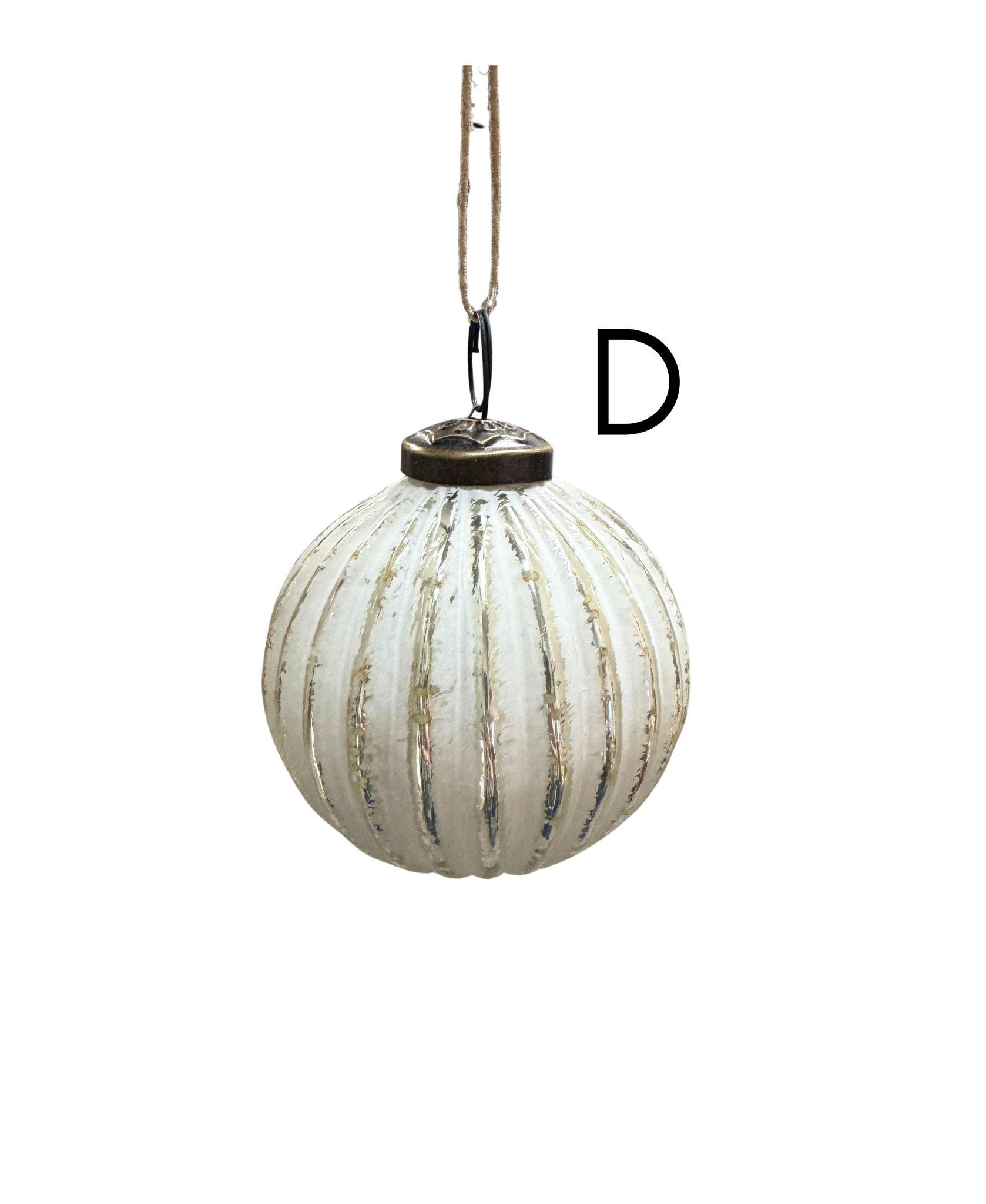 Modern White Washed Ornaments - 3
