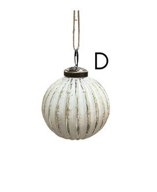 Modern White Washed Ornaments - 3