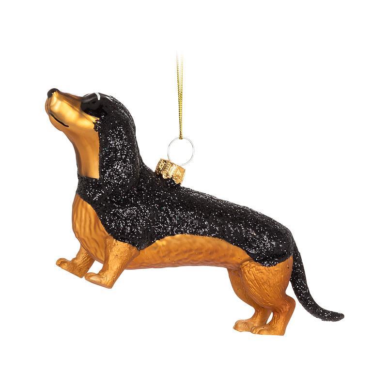 Dachshund Glass Ornament