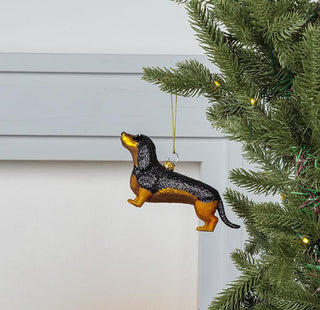 Dachshund Glass Ornament