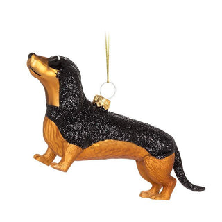Dachshund Glass Ornament
