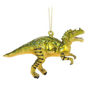 Green T-Rex Glass Ornament
