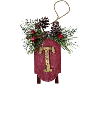 Monogram Sled Ornament
