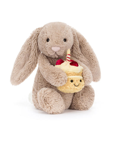 Jellycat Bashful Beige Bunny 'Birthday'