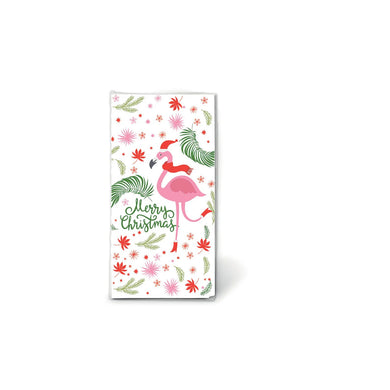 Merry Christmas Flamingo Pocket Tissue