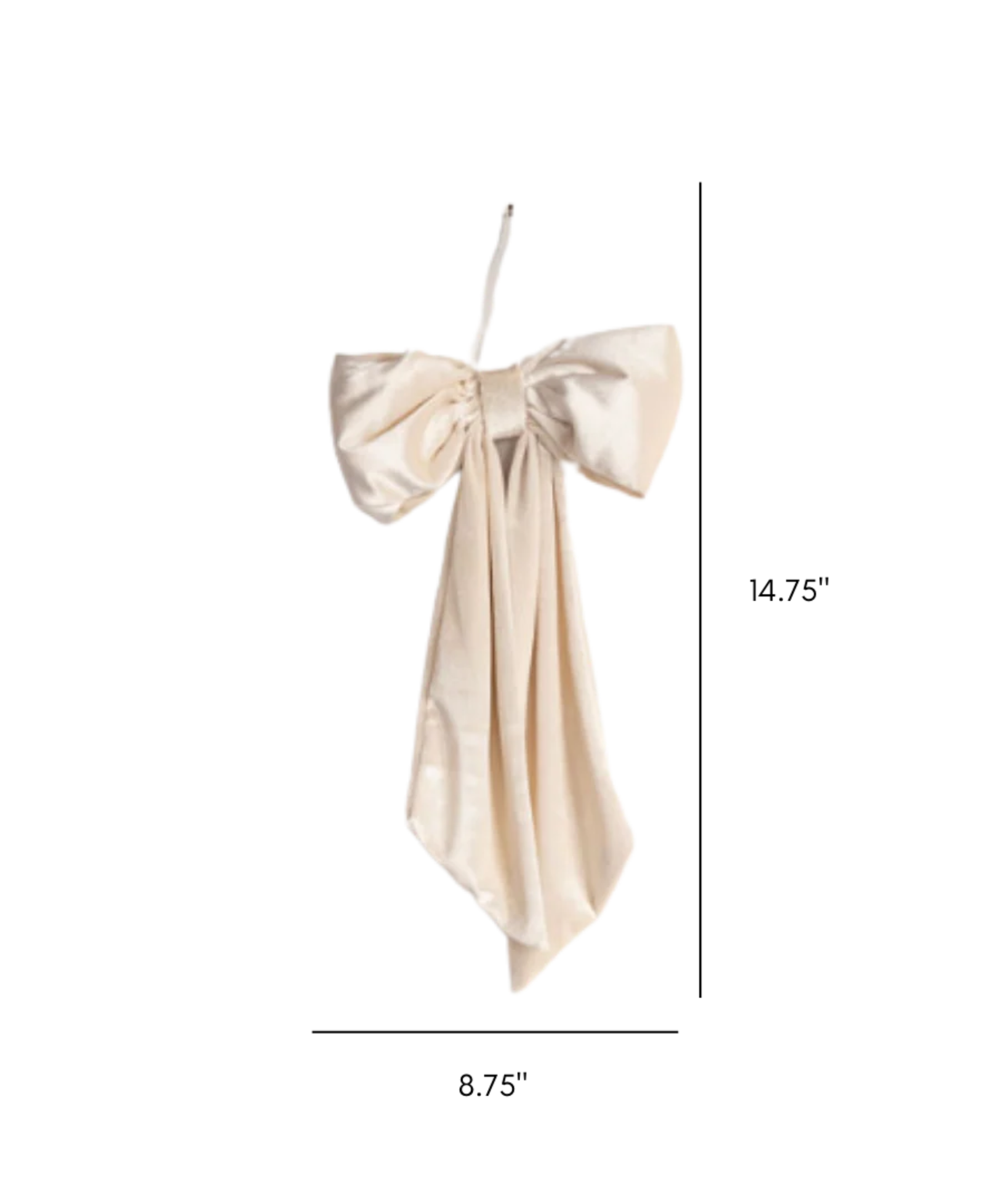 Luxe B Co. Medium Cream Velvet Bow