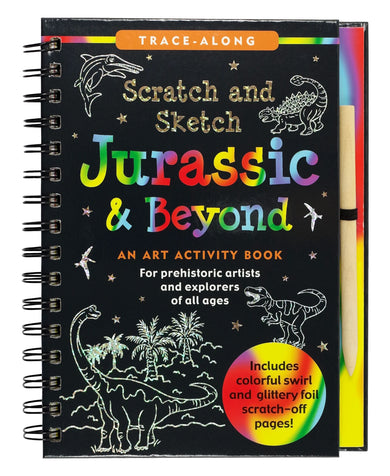 Peter Pauper Press Jurassic and Beyond Sketch and Scratch Art Book