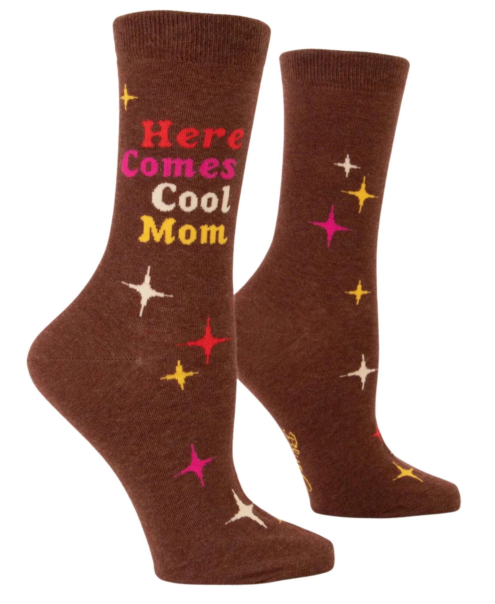 Blue Q Here Comes Cool Mom W-Crew Socks