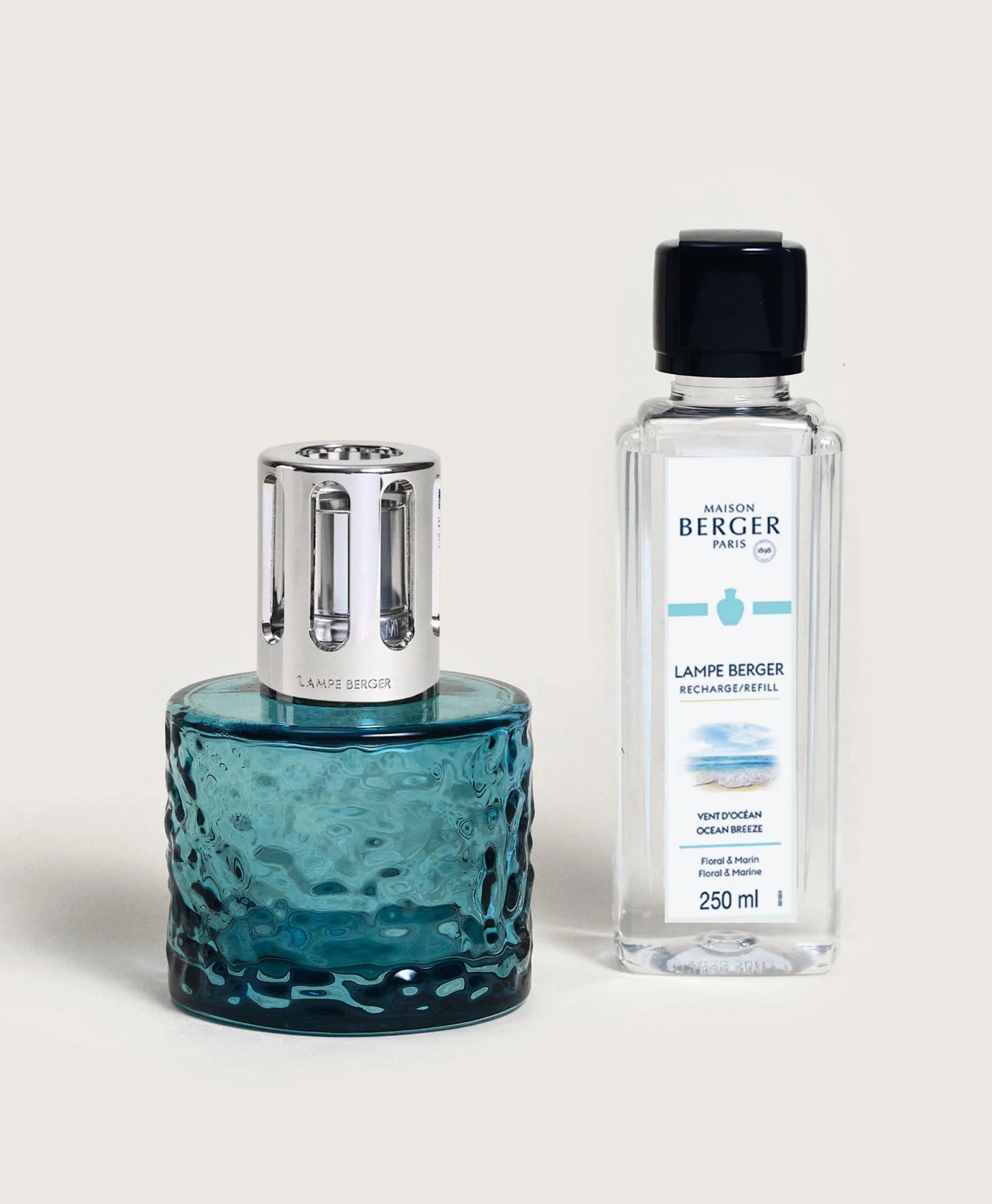 Mirage Azure Lamp Gift Set with Ocean Breeze - Lampe Berger