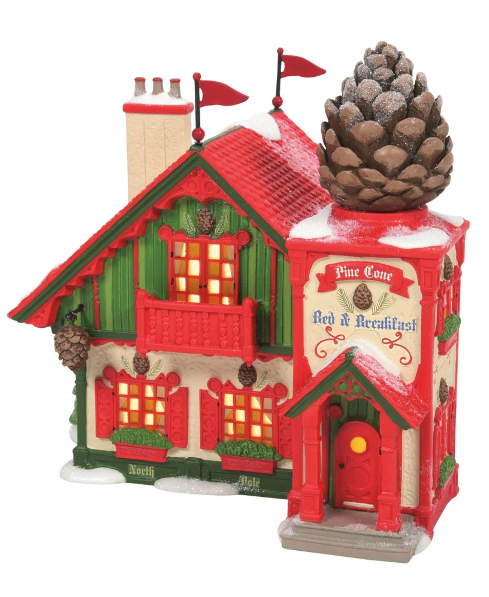 Department 56 North Pole Village Series Pine Cone B&B