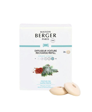 Festive Fir Car Diffuser Refill (2-pack) - Maison Berger