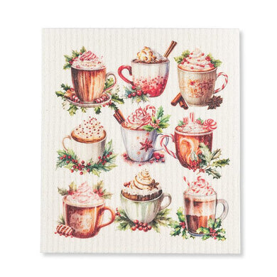Hot Chocolate Swedish Dishcloth
