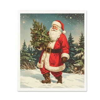 Vintage Santa Swedish Dishcloth