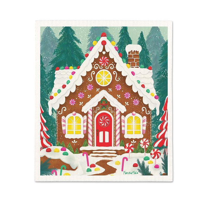 Gingerbread House Swedish Dishcloth