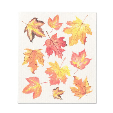 Fall Maple Leaves Swedish Dishcloth